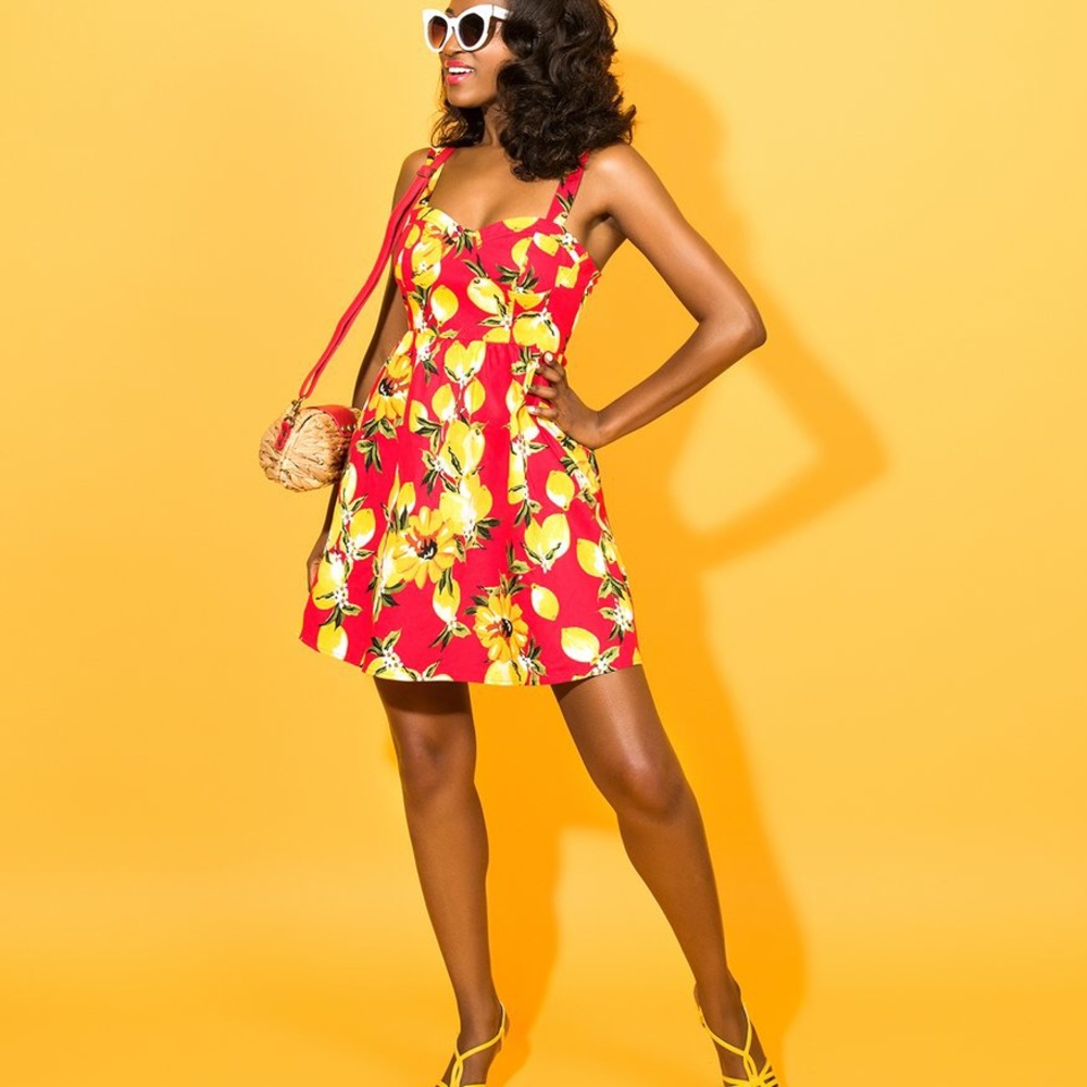 Lemon Print Dress